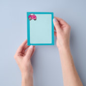 Roze Cartoon Auto Flyer (Hand)