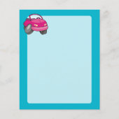 Roze Cartoon Auto Flyer (Voorkant)