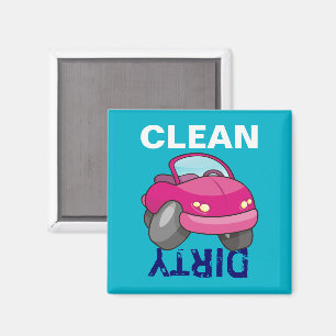 Roze Cartoon Auto Magneet