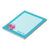 Roze Cartoon Auto Notitieblok (Linkerzijde)