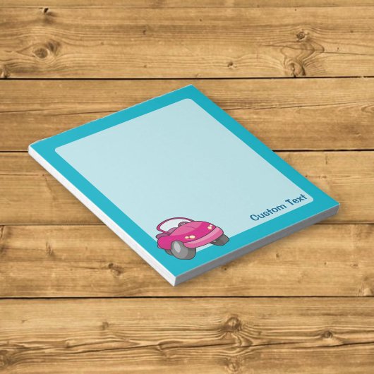 Roze Cartoon Auto Notitieblok