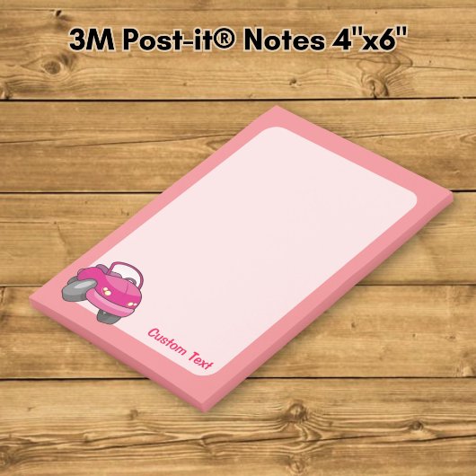 Roze Cartoon Auto Post-it® Notes
