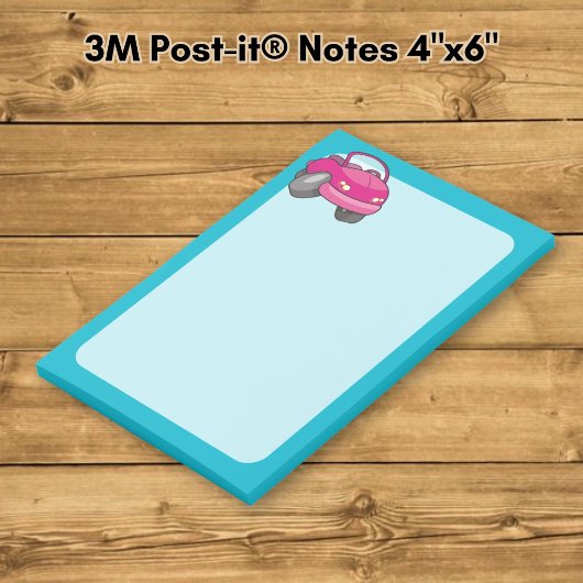 Roze Cartoon Auto Post-it® Notes