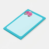 Roze Cartoon Auto Post-it® Notes (Schuin)