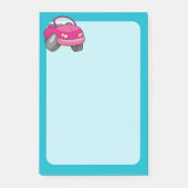 Roze Cartoon Auto Post-it® Notes (Voorkant)