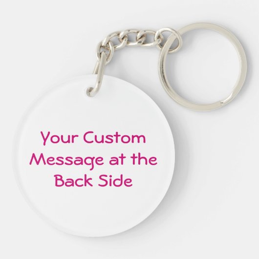 Roze Cartoon Auto Sleutelhanger (Achterkant)