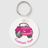 Roze Cartoon Auto Sleutelhanger (Voorkant)