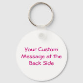 Roze Cartoon Auto Sleutelhanger (Achterkant)