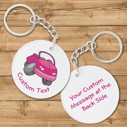 Roze Cartoon Auto Sleutelhanger