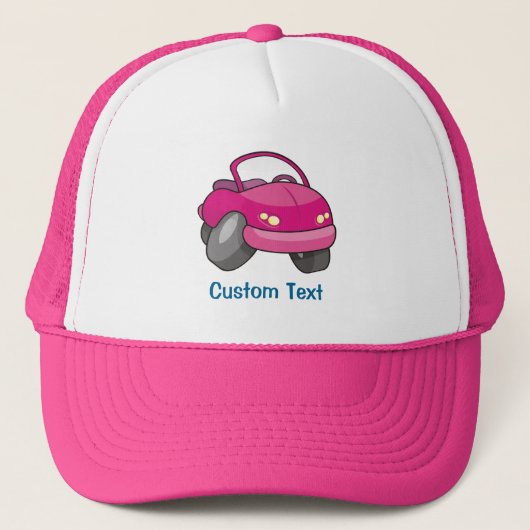 Roze Cartoon Auto Trucker Hat Pet (Voorkant)