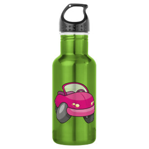 Roze Cartoon Auto Waterfles