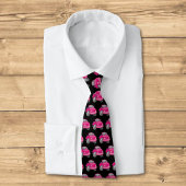 Roze Cartoon Autopatroon Tie Stropdas