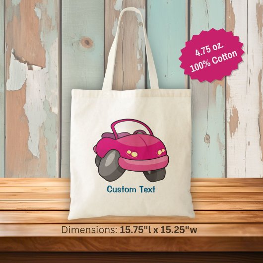 Roze Cartoon Autotassen Tote Bag