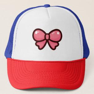 Roze Cartoon boog illustratie - Schattige decorati Trucker Pet