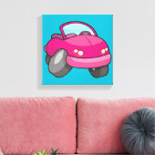 Roze Cartoon Canvas Afdruk (Insitu (Woonkamer))