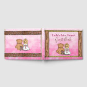 Roze Cartoon Cowgirl Baby shower Gastenboek (Volledig)