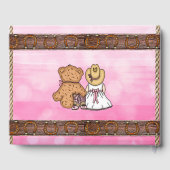 Roze Cartoon Cowgirl Baby shower Gastenboek (Achterkant)