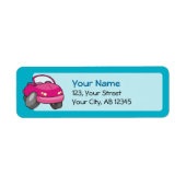 Roze Cartoon Etiket (Voorkant)