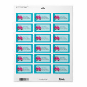 Roze Cartoon Etiket (Full Sheet)
