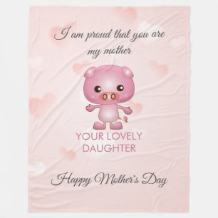 Roze Cartoon Fleece Deken