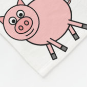 Roze Cartoon Fleece Deken (Hoek)