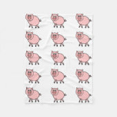 Roze Cartoon Fleece Deken (Voorkant)