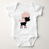 Roze Cartoon Franse Podle Romper (Voorkant)