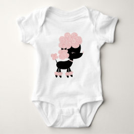 Roze Cartoon Franse Podle Romper
