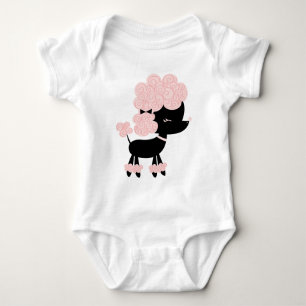 Roze Cartoon Franse Podle Romper
