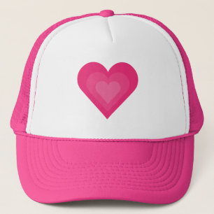 roze cartoon harten honkbal pet