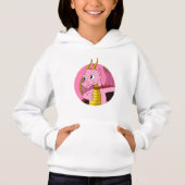 Roze cartoon hoodie (Voorkant)