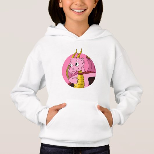 Roze cartoon hoodie (Voorkant)