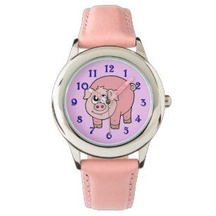 Roze Cartoon Horloge