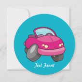Roze Cartoon Kaart (Voorkant)