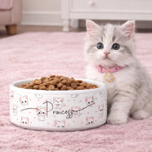 Roze Cartoon Kattenpatroon met Sterren en Huisdier