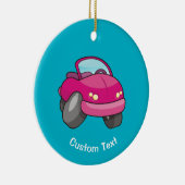 Roze Cartoon Keramisch Ornament (Rechts)