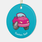 Roze Cartoon Keramisch Ornament (Links)