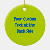 Roze cartoon keramisch ornament (Achterkant)