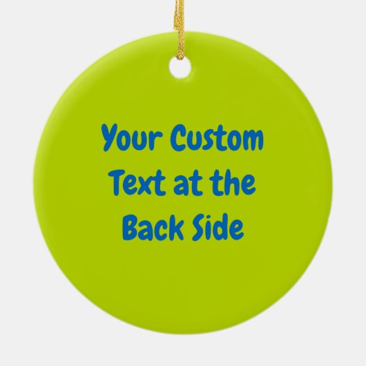 Roze cartoon keramisch ornament (Achterkant)