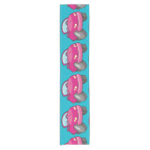 Roze Cartoon Korte Tafelloper (Voorkant)