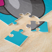 Roze Cartoon Legpuzzel (Zijkant)