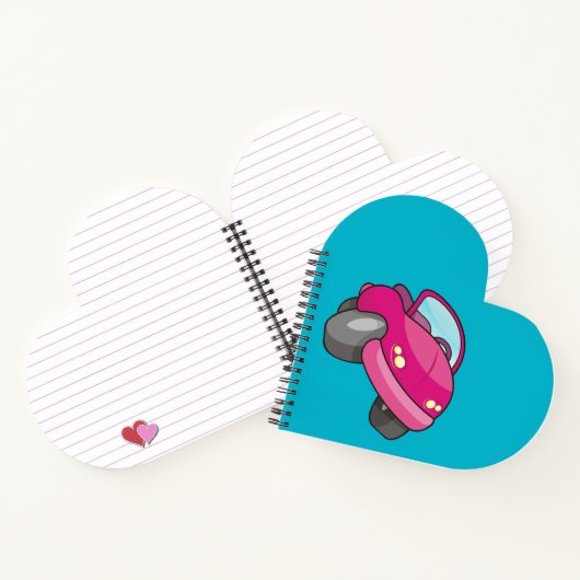 Roze Cartoon Notitieboek (Binnen)