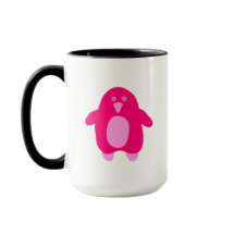 Roze Cartoon Penguin