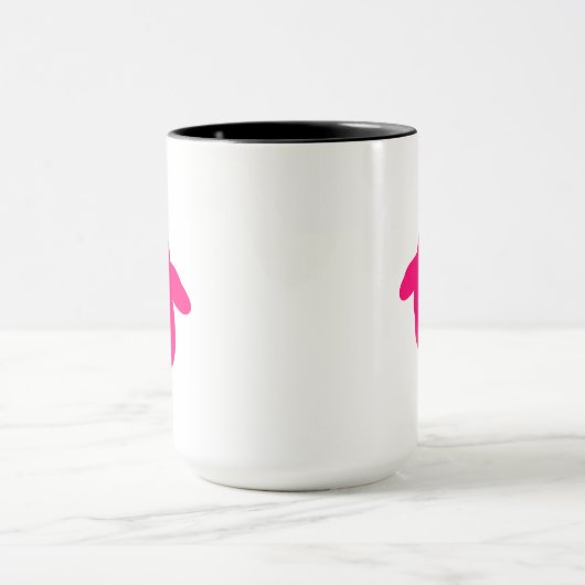 Roze Cartoon Penguin Mok (Midden)