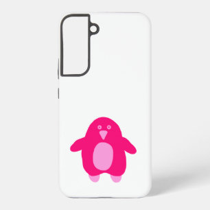 Roze Cartoon Penguin Samsung Galaxy Hoesje