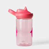 Roze Cartoon Penguin Waterfles (Rechts)