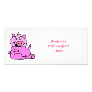 Roze Cartoon Pig. 2012 Calendar Business Rack Kaar Reclamekaart