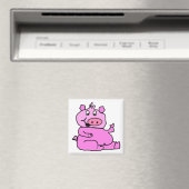 Roze Cartoon Pig Magnet (Insitu (Vaatwasser))