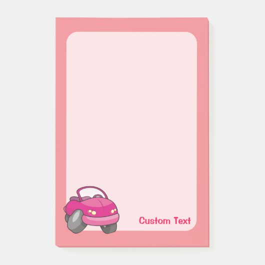 Roze Cartoon Post-it® Notes (Voorkant)
