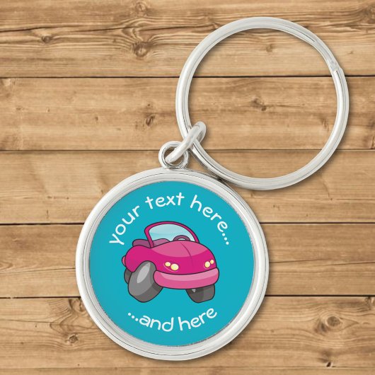Roze Cartoon Sleutelhanger
